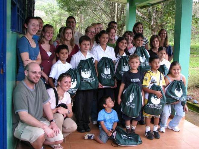 group with backpacks